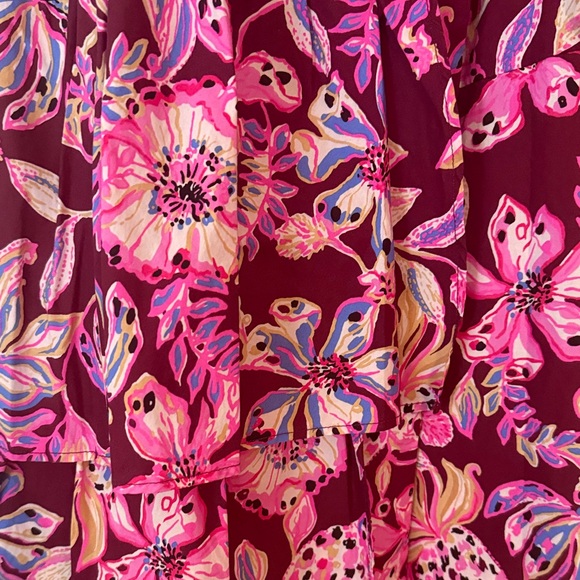 NWOT Lilly Pulitzer Floral Purple Wrap Dress - Picture 6 of 8